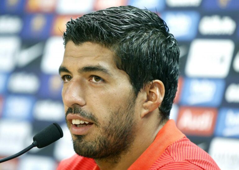 Luis Suarez in conferenza stampa